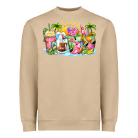 Mushroom beach summer coffee cups Heavyweight Sweatshirt - Zillion Design Studio