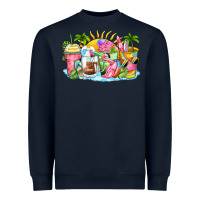 Navy beach summer coffee cups Heavyweight Sweatshirt - Zillion Design Studio