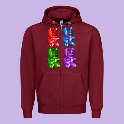 Jellybear Zipper Hoodie Designed By Adodesignshop