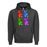 Charcoal Heather jellybear Zipper Hoodie - AdoDesignShop