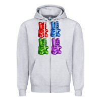 Heather Grey jellybear Zipper Hoodie - AdoDesignShop