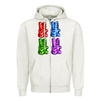 Oatmeal Heather jellybear Zipper Hoodie - AdoDesignShop