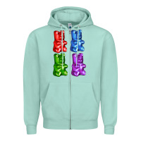 Seafoam jellybear Zipper Hoodie - AdoDesignShop