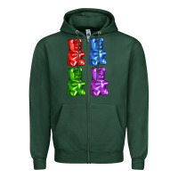 Sports Green jellybear Zipper Hoodie - AdoDesignShop