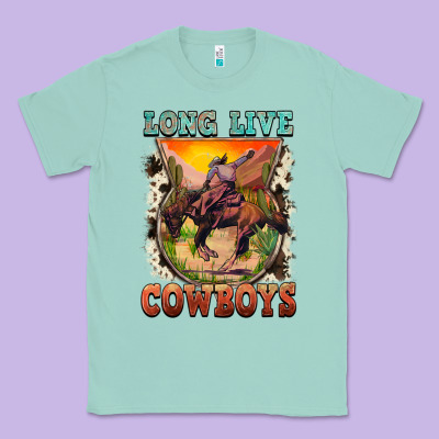 Long Live Cowboys Classic Tee Designed By Fadigitalartstudio