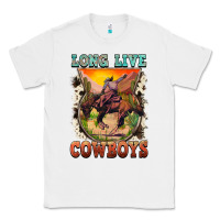 White long live cowboys Classic Tee - FaDigitalArtStudio