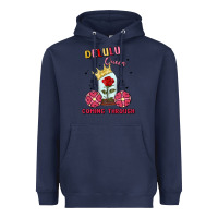 Navy delulu queen coming through Heavyweight Hoodie - MaliasSmallBusiness
