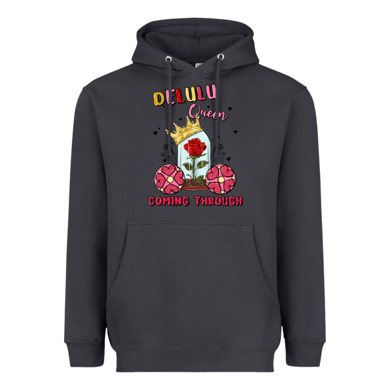 Delulu Queen Coming Through Heavyweight Hoodie by MaliasSmallBusiness | Teevron