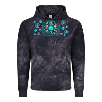 Cloud Black turquoise gemstone sunflower Vintage Hoodie - JahusDesignShop