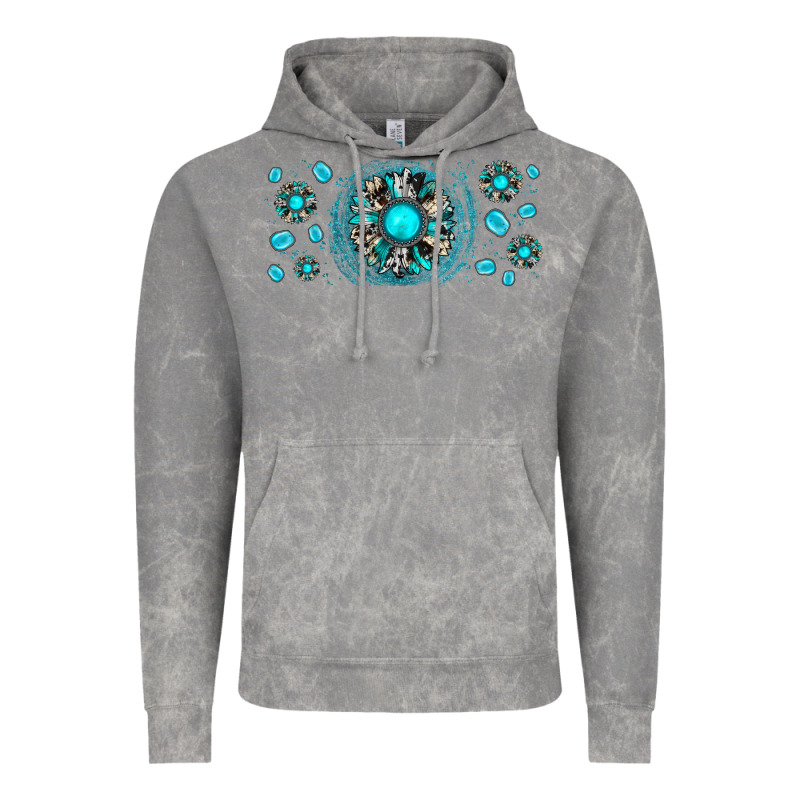 Turquoise Gemstone Sunflower Vintage Hoodie by JahusDesignShop | Teevron