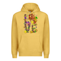 Antique Gold Love Crawfish Mardi Gras Premium Hoodie - BundleAndBundleShop