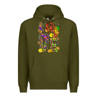 Army Green Love Crawfish Mardi Gras Premium Hoodie - BundleAndBundleShop