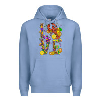 Colony Blue Love Crawfish Mardi Gras Premium Hoodie - BundleAndBundleShop