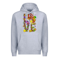 Heather Grey Love Crawfish Mardi Gras Premium Hoodie - BundleAndBundleShop