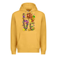 Mustard Love Crawfish Mardi Gras Premium Hoodie - BundleAndBundleShop