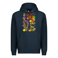 Navy Love Crawfish Mardi Gras Premium Hoodie - BundleAndBundleShop