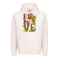 Pale Pink Love Crawfish Mardi Gras Premium Hoodie - BundleAndBundleShop