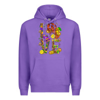 Purple Love Crawfish Mardi Gras Premium Hoodie - BundleAndBundleShop