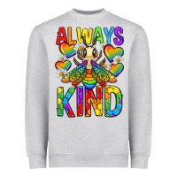 Heather Grey always bee kind pride lgbtq Heavyweight Sweatshirt - texasbilliewilder