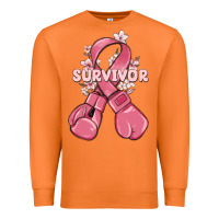 Carrot survivor breast cancer with boxing gloves Premium Sweatshirt - MaliasSmallBusiness