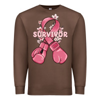Chestnut survivor breast cancer with boxing gloves Premium Sweatshirt - MaliasSmallBusiness