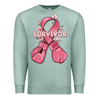 Seafoam survivor breast cancer with boxing gloves Premium Sweatshirt - MaliasSmallBusiness