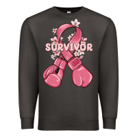 Smoke survivor breast cancer with boxing gloves Premium Sweatshirt - MaliasSmallBusiness