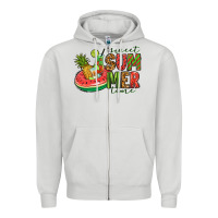 Dove Grey sweet summer time Zipper Hoodie - Jasminsmagicworld