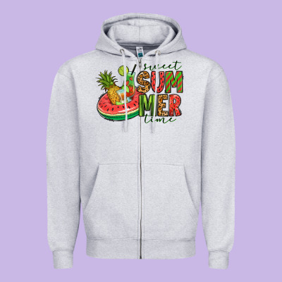 Sweet Summer Time Zipper Hoodie Designed By Jasminsmagicworld