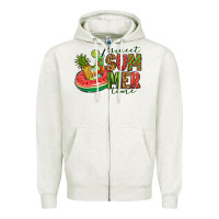 Oatmeal Heather sweet summer time Zipper Hoodie - Jasminsmagicworld