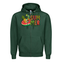Sports Green sweet summer time Zipper Hoodie - Jasminsmagicworld