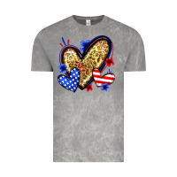 Cloud Rock American flag heart leopard Vintage Tee - Zillion Design Studio