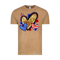 Vintage Camel American flag heart leopard Vintage Tee - Zillion Design Studio