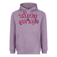 Lavender anxious dog lady Heavyweight Hoodie - MaliasSmallBusiness