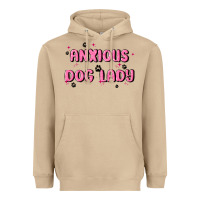 Mushroom anxious dog lady Heavyweight Hoodie - MaliasSmallBusiness