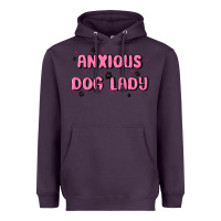 Plum anxious dog lady Heavyweight Hoodie - MaliasSmallBusiness