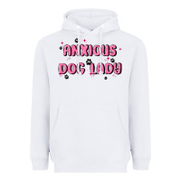 White anxious dog lady Heavyweight Hoodie - MaliasSmallBusiness