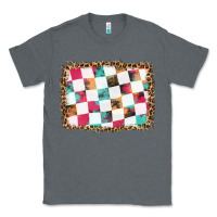 Charcoal Heather race background with leopard frame Classic Tee - HRA Design Shop