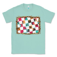 Seafoam race background with leopard frame Classic Tee - HRA Design Shop