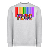 Heather Grey barcode pride Heavyweight Sweatshirt - texasbilliewilder