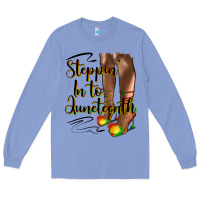 Colony Blue steppin' in to juneteenth heels Long Sleeve Tee - HRA Design Shop