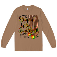 Toasted Coconut steppin' in to juneteenth heels Long Sleeve Tee - HRA Design Shop