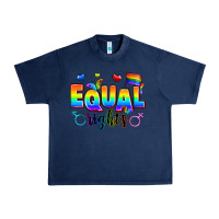 Navy equal rights Urban Heavy Tee - Zillion Design Studio