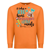 Carrot it takes a big hearts to helps shape little minds Premium Sweatshirt - MaliasSmallBusiness