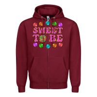 Burgundy sweet to be candy Zipper Hoodie - AdoDesignShop