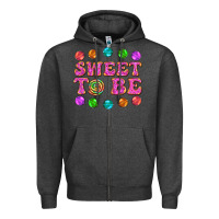 Charcoal Heather sweet to be candy Zipper Hoodie - AdoDesignShop