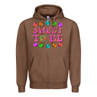 Chestnut sweet to be candy Zipper Hoodie - AdoDesignShop