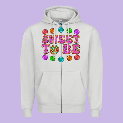 Sweet To Be Candy Zipper Hoodie Designed By Adodesignshop
