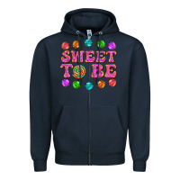 Navy sweet to be candy Zipper Hoodie - AdoDesignShop