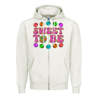 Oatmeal Heather sweet to be candy Zipper Hoodie - AdoDesignShop